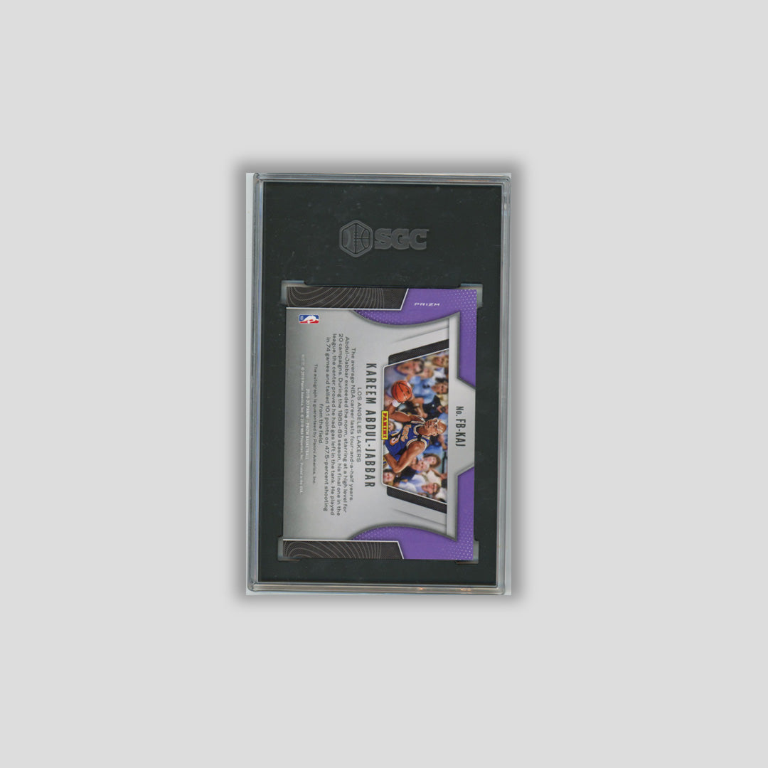 2019-20 Panini Prizm Kareem Abdul Jabbar Fast Break Auto SGC 9 / 10 #FB-KAJ