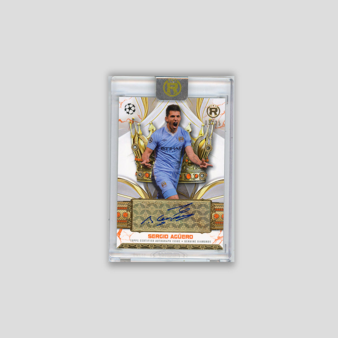 2024-25 Topps Reverence UCC Sergio Aguero Crowned Jewel Auto /25 #CLAR-SA - Topps