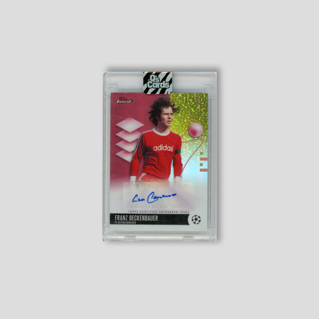 2025-26 Topps Finest UCC Franz Beckenbauer Red Auto /5 #BA-FZ - Q's Cards