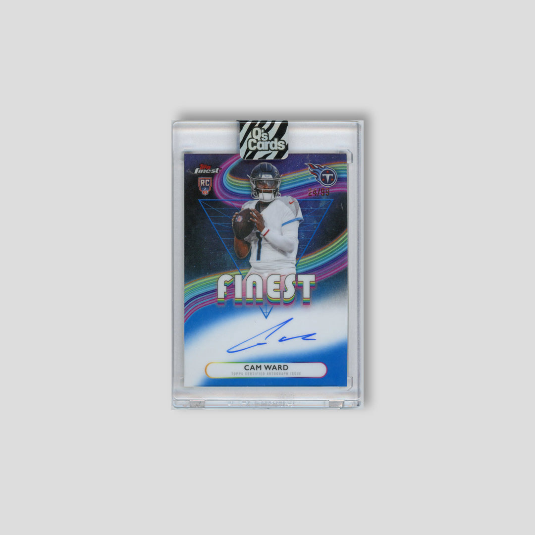 2025 Topps Finest Cam Ward Rookie Auto /99 #RFA-CW - Q's Cards