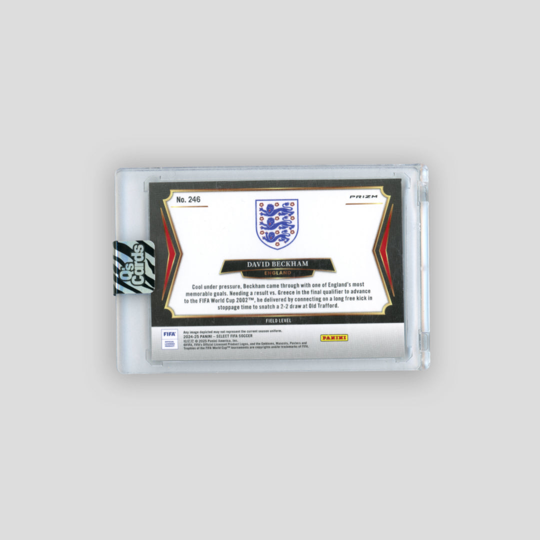 2024-25 Panini Select Zebra Prizm David Beckham Field Level #246 - Q's Cards