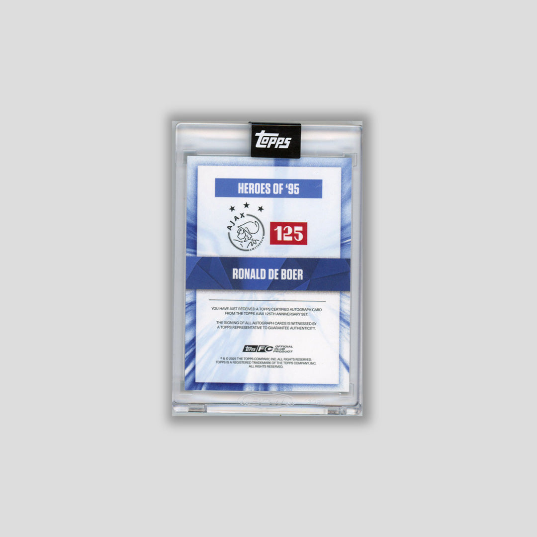 2025 Topps Ajax 125th Ronald de Boer Heroes of 95 Blue Auto /49 # - CDP