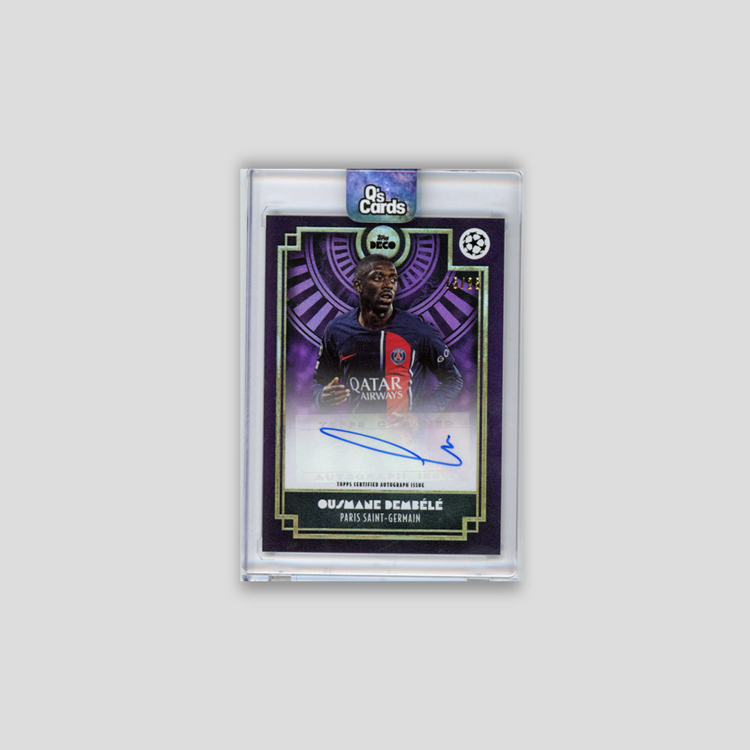 2023-24 Topps Deco UCC Ousmane Dembele Purple Auto /25 # - Topps