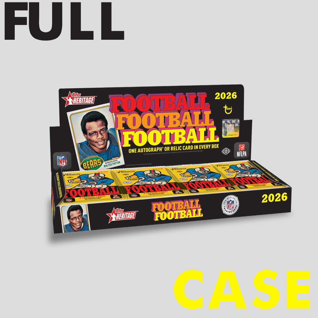 2026 Topps Heritage Football Hobby Box Case (12 boxes) - Topps