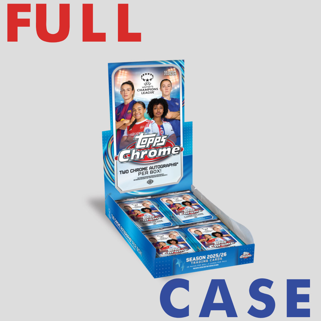 2025-26 Topps Chrome Soccer UEFA Women's Champions League Hobby Box Case (12 Boxes) - Q's Cards