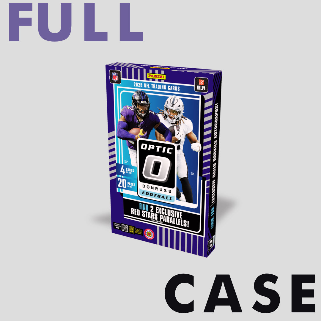 2025 Panini Donruss Optic Football Hobby International Box Case (12 boxes) - Q's Cards