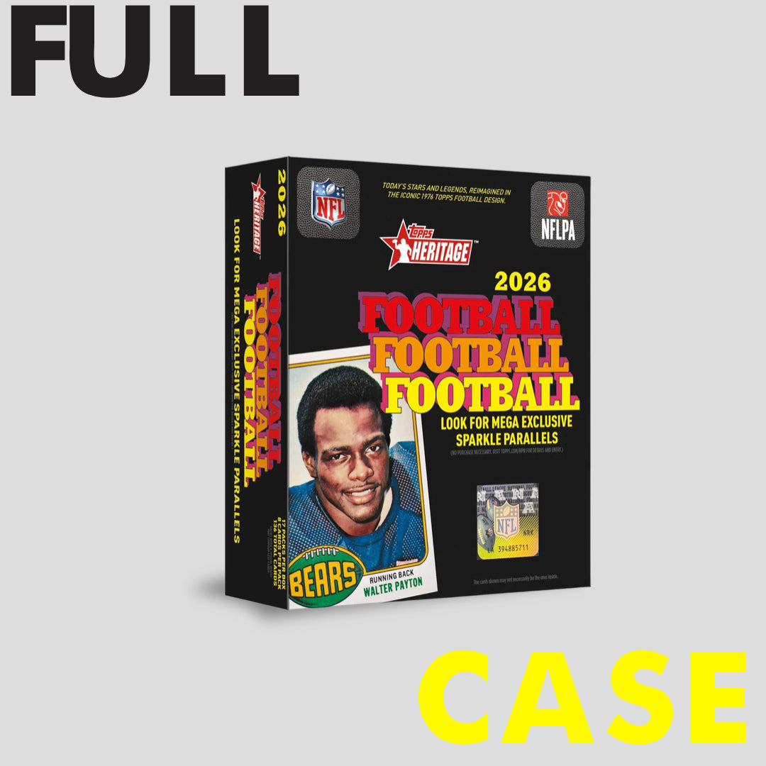 2026 Topps Heritage Football Mega Box Case (20 boxes) - Topps