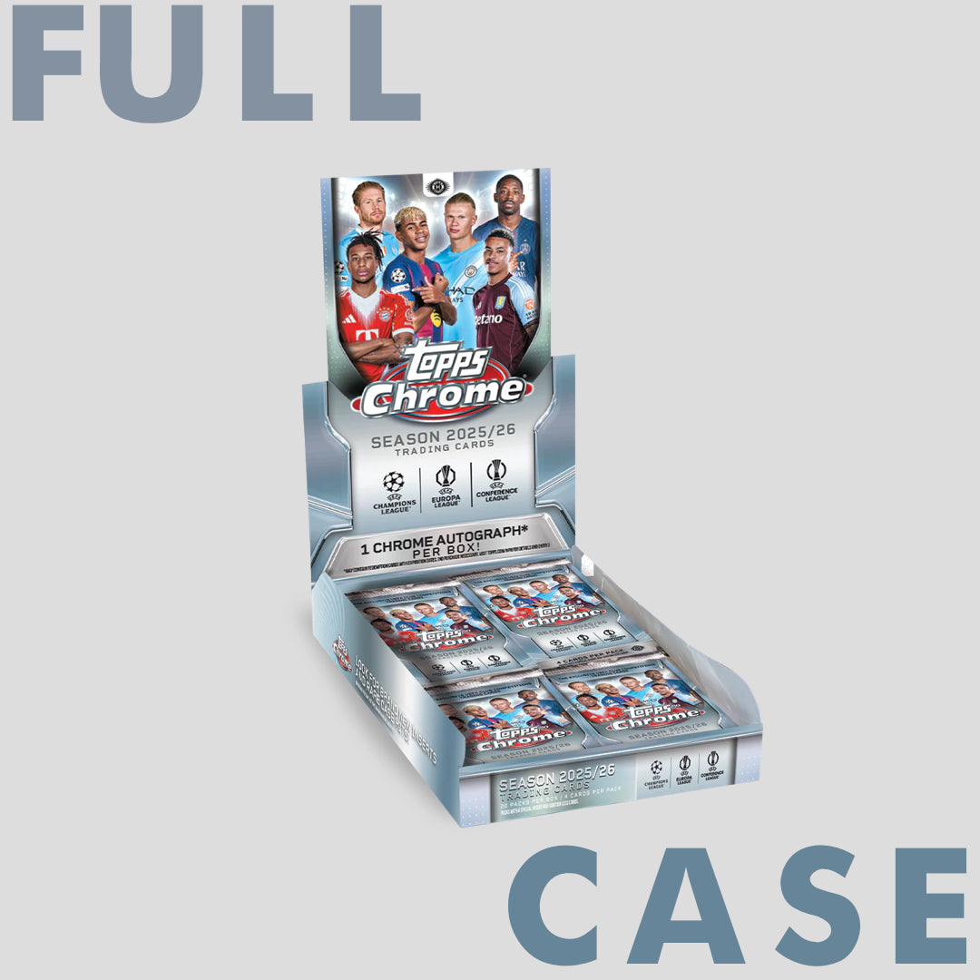 2025-26 Topps Soccer Chrome UCC UEFA Club Competitions Hobby Box Case (12 Boxes) - Q's Cards