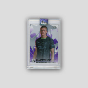 2025-26 Topps Flagship UCC Erling Haaland Ultimate Stage Purple /75 #US-10