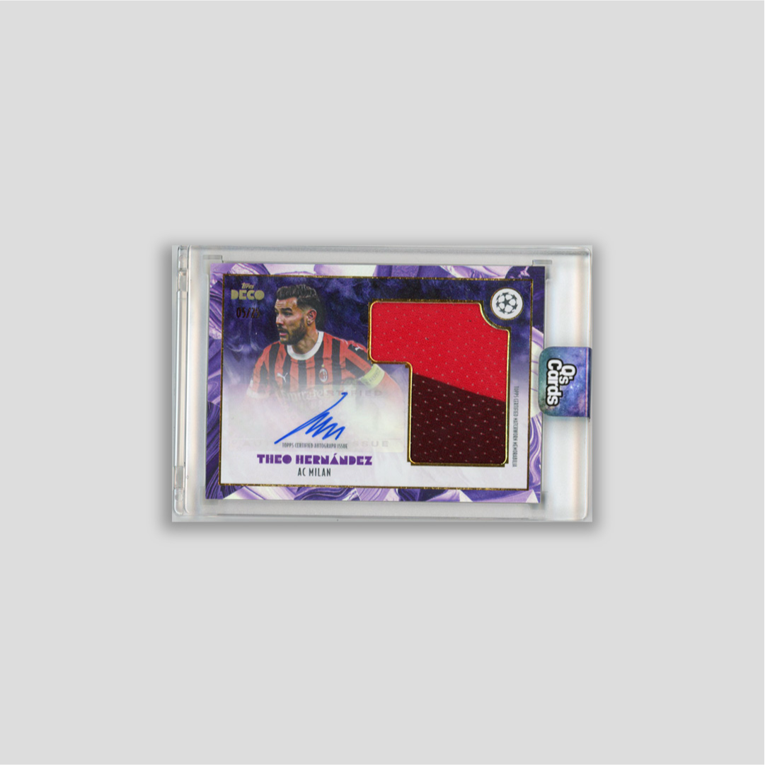 2024 Topps Deco Theo Hernandez Purple Auto Relic /25 # - Topps