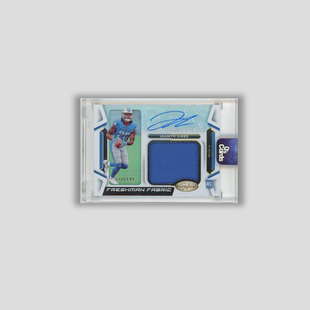2023 Panini Certified Jahmyr Gibbs Freshman Fabrics Auto Relic /199 #FFMS-15 - CDP
