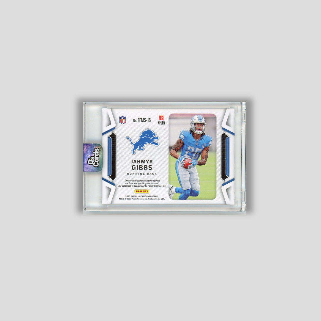 2023 Panini Certified Jahmyr Gibbs Freshman Fabrics Auto Relic /199 #FFMS-15 - CDP