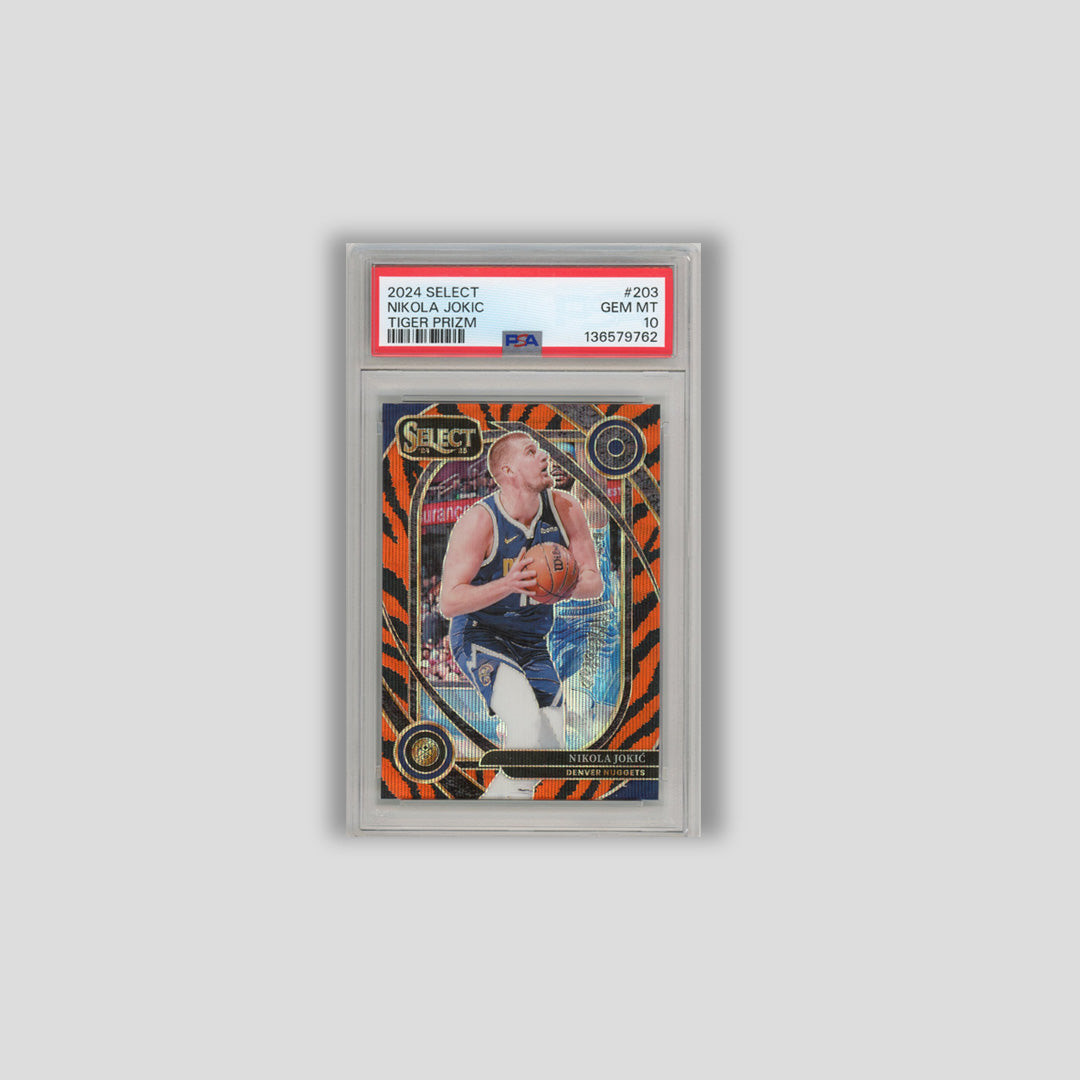 2024-25 Panini Select Nikola Jokic Tiger Prizm PSA 10 #203