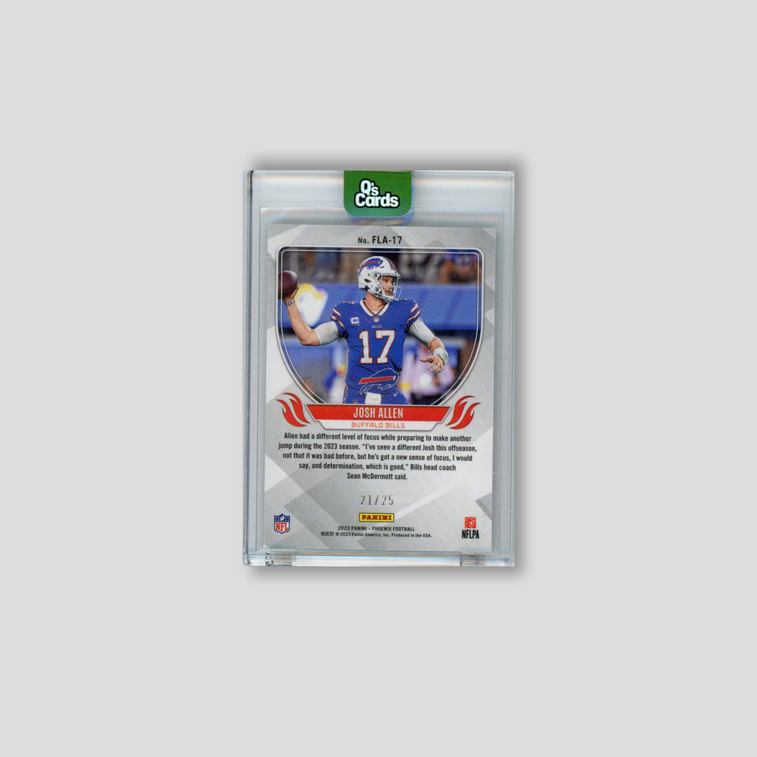 2023 Panini Phoenix Josh Allen Flame Throwers Green #/25 #FLA-17
