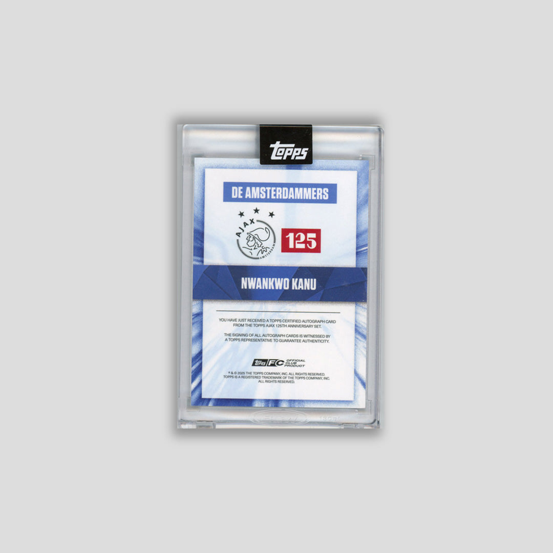 2025 Topps Ajax 125th Nwankwo Kanu De Amsterdammers Blue Auto /49 # - CDP