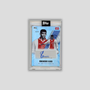 2025 Topps Ajax 125th Nwankwo Kanu De Amsterdammers Blue Auto /49 #