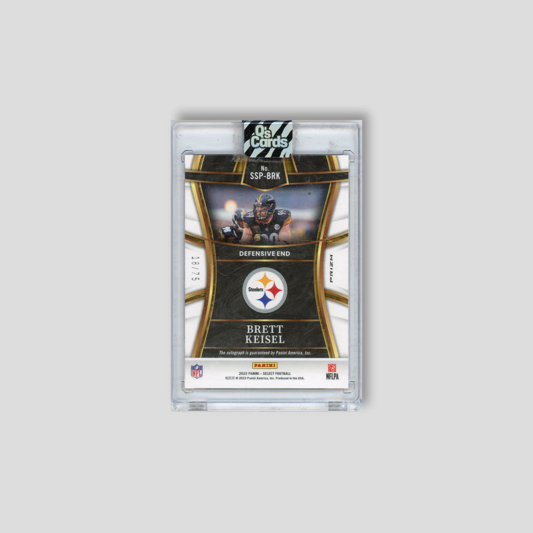 2022 Panini Select Brett Keisel Select Signatures Red Prizm #/75 AU #SSP-BRK - Select