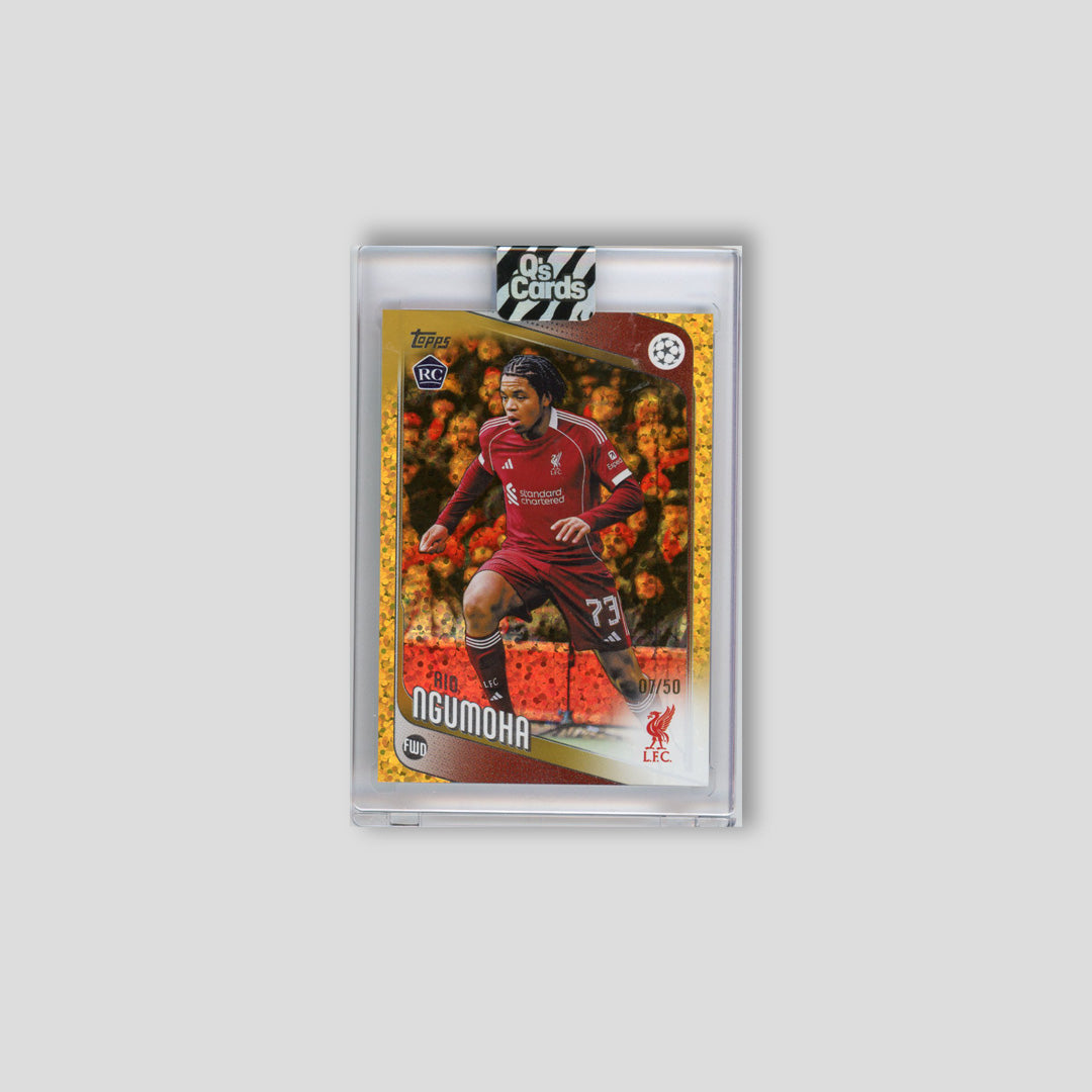 2025-26 Topps UEFA Club Competitions Rio Ngumoha Gold Foil #/50 RC #191 - Q's Cards