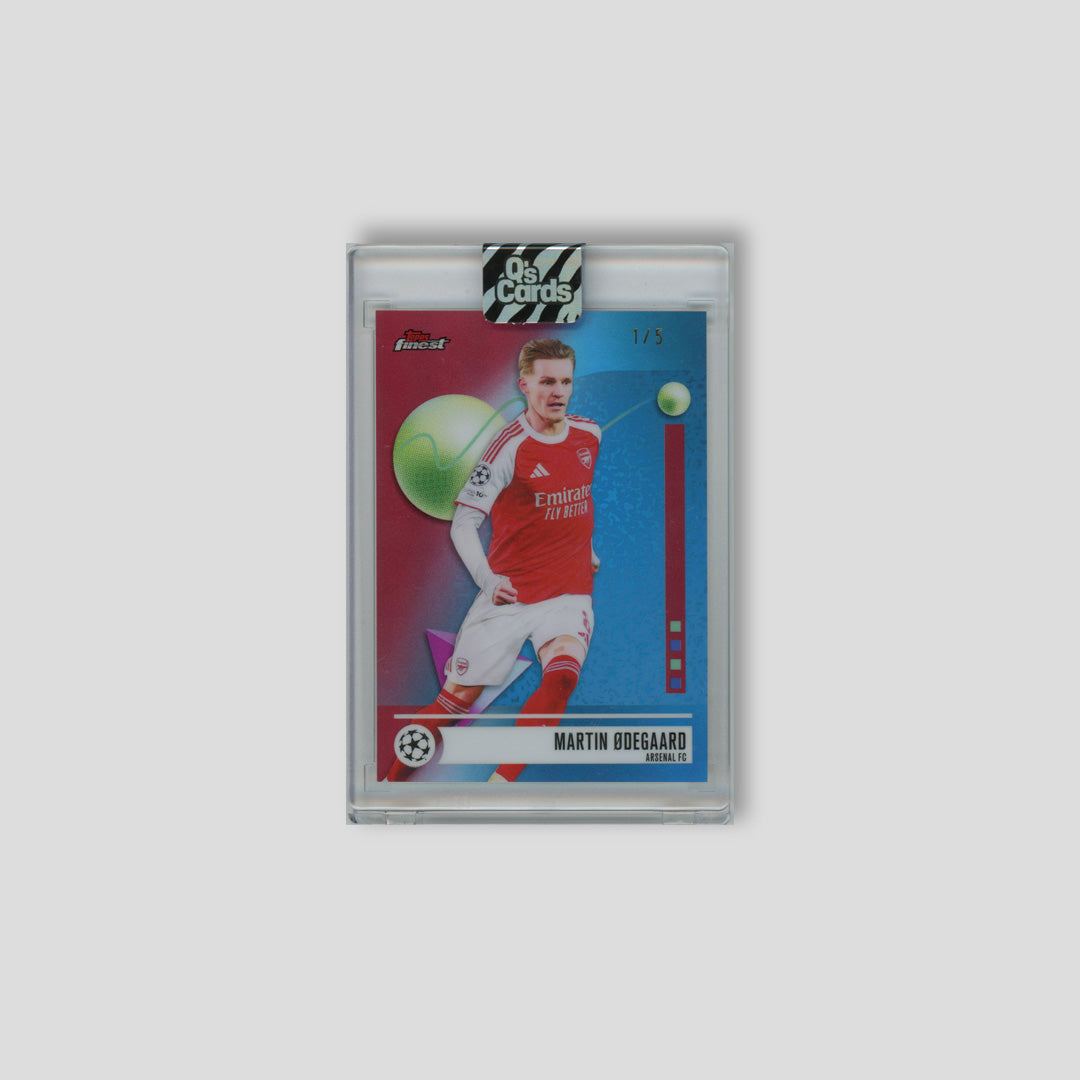 2025-26 Finest UEFA Club Competitions Martin Ødegaard Red Refractor #/5 #8 - Q's Cards