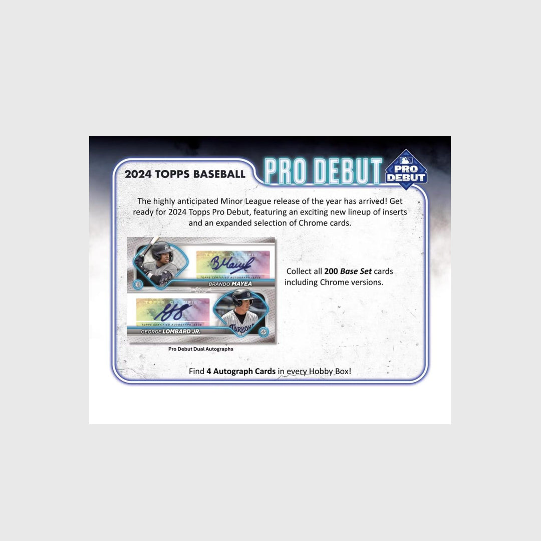 2024 Topps Pro Debut  Baseball Hobby Box