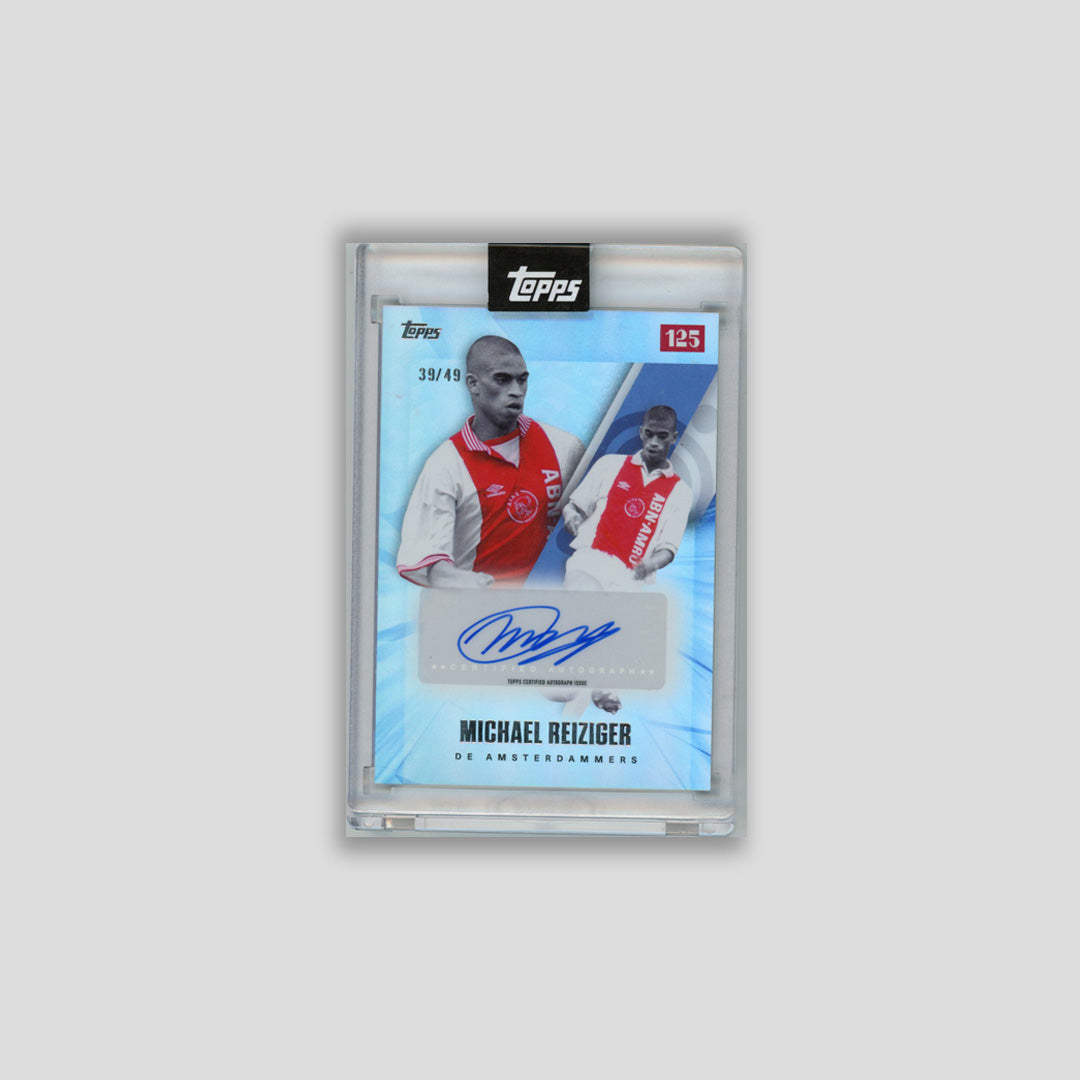 2025 Topps Ajax 125th Michael Reiziger De Amsterdammers Blue Auto /49 - CDP