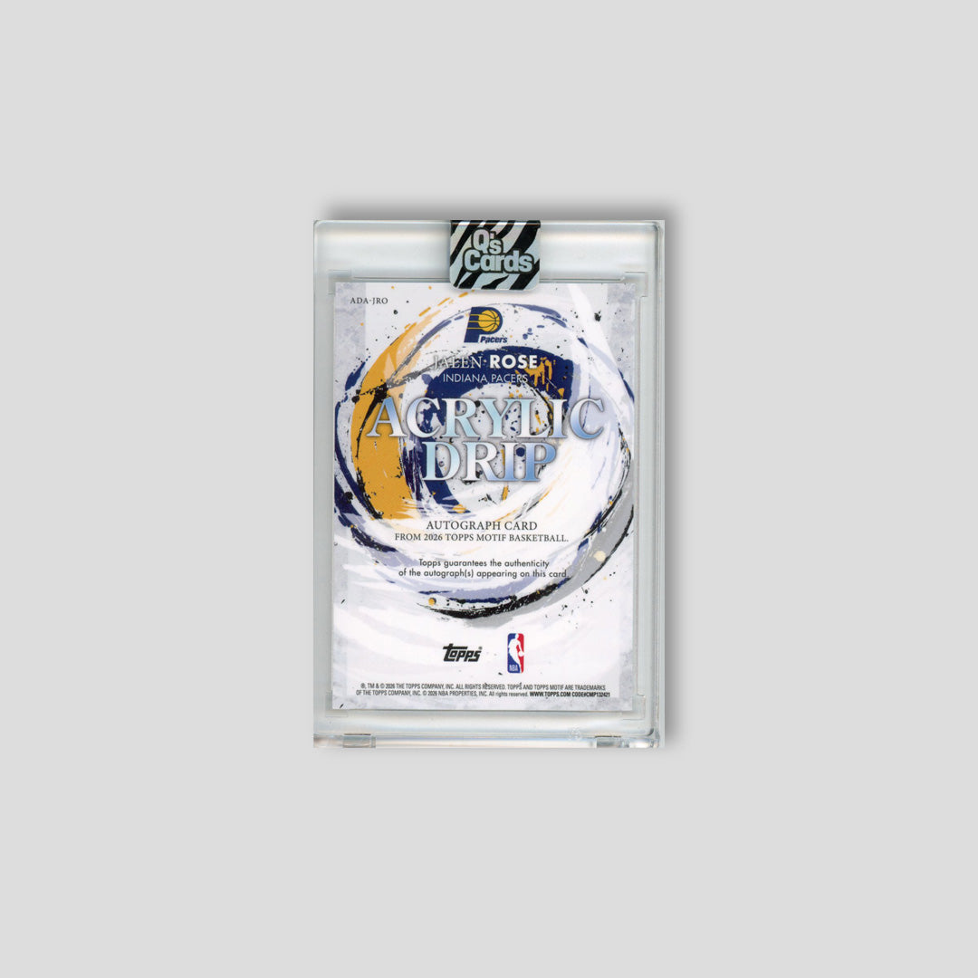 2025-26 Topps Motif Jalen Rose Acrylic Drip Auto /10 #ADA-JRO - CDP