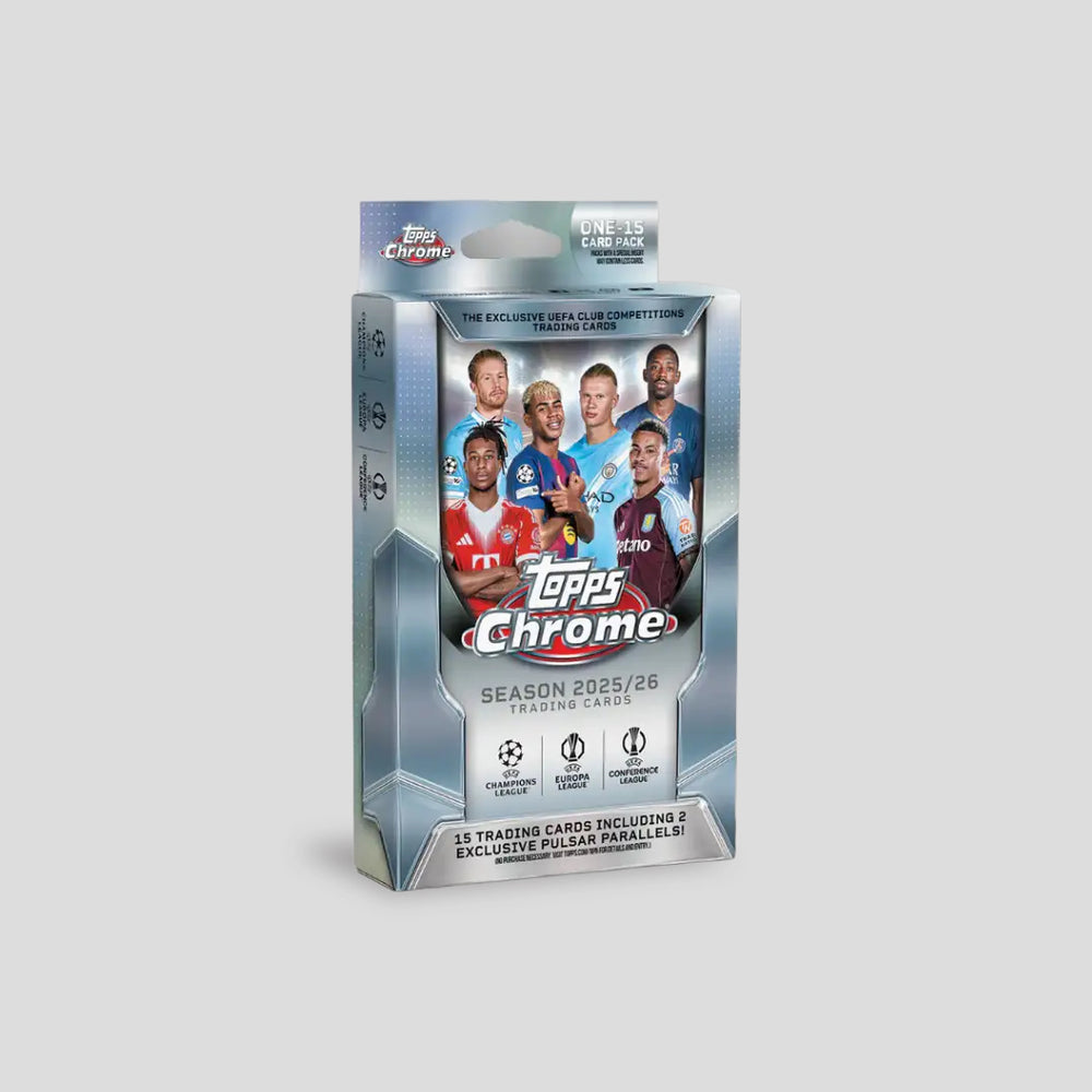 2025-26 Topps Soccer Chrome UCC UEFA Club Competitions Hanger Box - Q's Cards