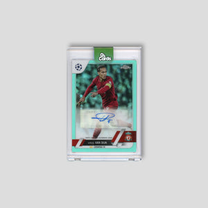 2022-23 Topps UEFA Club Competitions Virgil van Dijk Aqua Auto /199 #130