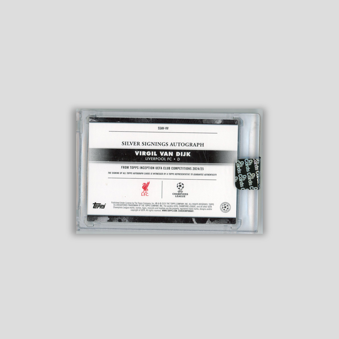 2024-25 Topps Inception UCC Virgil Van Dijk Silver Signings #SSAV-VV - CDP