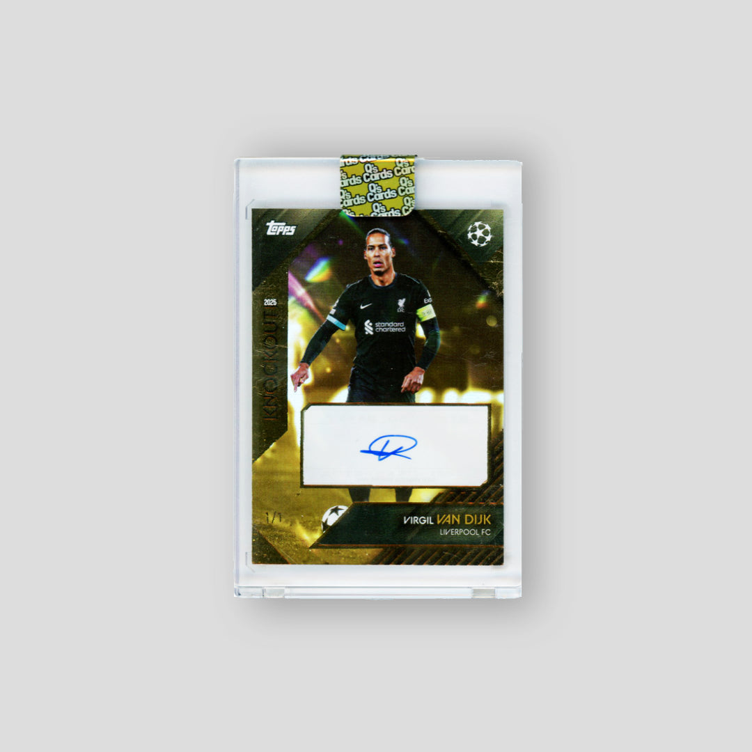 2024-25 Topps Knockout Auto Virgil van Dijk 1/1 Gold - Q's Cards