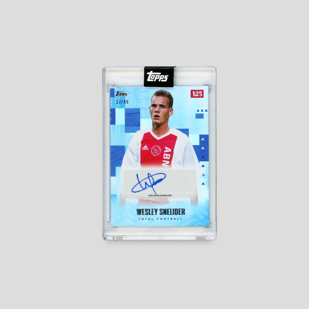 2025 Topps Ajax 125 Wesley Sneijder Total Football Blue /49 - Q's Cards