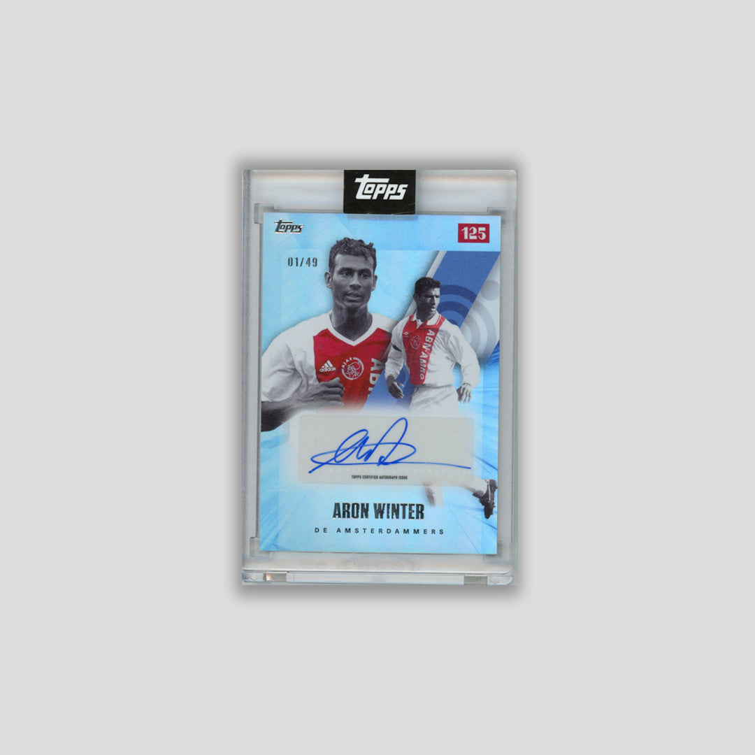 2025 Topps Ajax 125th Aron Winter De Amsterdammers Blue Auto /49 # - CDP