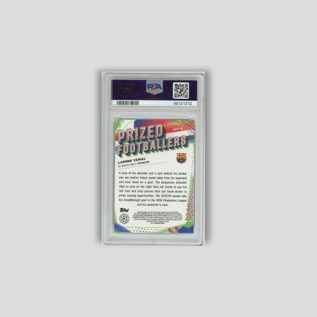 2023-24 Topps Finest UCC Lamine Yamal Prized Footballers Fusion PSA 10 #PFF8